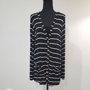 Striped Black and White Women's Sweater